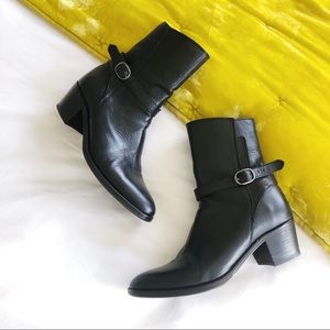 AllSaints Buckled Jodhpur Leather Ankle Boots